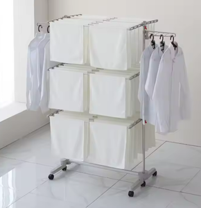 [Doleefun A] Sản xuất tại Hàn Quốc giá phơi gấp Giá phơi đồ giặt 6 tầng có thể di chuyển 1460*640*1405mm - Product Image 2