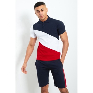 Chándal de verano de algodón 100% personalizado de estilo informal Unisex para hombre, camiseta bordada de 2 piezas, pantalones cortos, conjuntos gemelos, patrón sólido Terry - Product Image 5