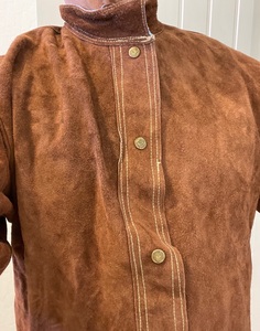 Best Price Winter Industrial Workwear Sheep Heavy Protection Quilted Leather Jackets Thin Denim <b>Fabric</b> Safety Welding Jackets - Product Image 6