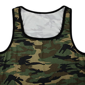 Débardeurs pour hommes en coton 100% tissé à séchage rapide, imprimés camouflage, respirants, sans manches, décontractés, pour la salle de sport, streetwear, vente en gros - Product Image 5