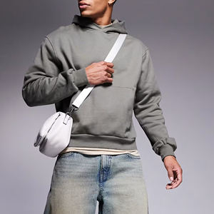 Personalizado de alta calidad de algodón 420gsm pesado sudaderas con capucha de los hombres al por mayor en blanco personalizado polar pulóver impreso de gran tamaño sudaderas con capucha de los hombres - Product Image 2