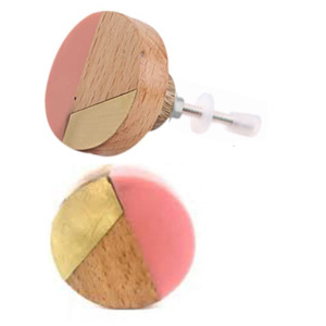 Armoire de cuisine moderne en résine, laiton, design de luxe européen, armoire de cuisine, porte de tiroir, boutons en céramique, poignée de traction, utilisation dans les armoires - Product Image 3