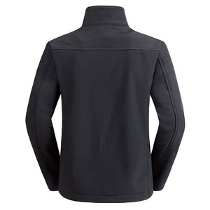 Veste Softshell en toile enduite, col montant, pour homme, en polyester de haute qualité, poche latérale zippée, taille personnalisable, couleur noire - Product Image 5
