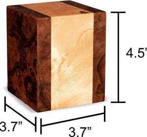 Urnes de crémation décoratives en bois pour cendres humaines adultes nouveau Design unique et classique de haute qualité fabriqué en inde vente en gros 2023 - Product Image 2