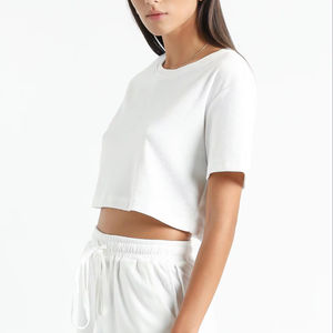 Wholesale High Quality <b>Women's</b> <b>Set</b> 2 Piece Summer <b>Women</b> Solid Color <b>Short</b> <b>Set</b> Crew Neck Collar 2 Piece <b>Shorts</b> <b>Women</b> <b>Set</b> - Product Image 6