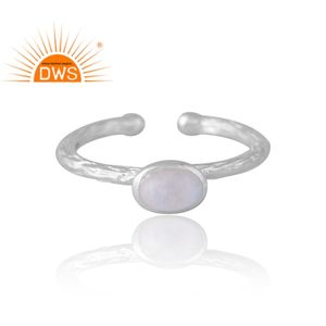 Nouvelle tendance 925 argent naturel arc-en-ciel pierre de lune bague en pierres précieuses pour les femmes bijoux personnalisés pour les femmes cadeau pour elle - Product Image 3