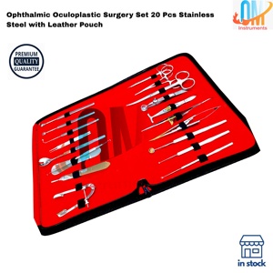 ชุดเครื่องมือผ่าตัดตาและศัลยกรรมตกแต่งตา 20 ชิ้น ได้รับการรับรองมาตรฐาน CE ISO ผลิตจากเหล็กกล้าไร้สนิมเกรดทางการแพทย์คุณภาพสูง แข็งแรง ทนทาน ใช้ซ้ำได้ - Product Image 2