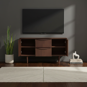 ตู้ข้างโซฟาสไตล์โมเดิร์นกลางศตวรรษ ทำจากไม้ MDF สีวอลนัท พร้อมแผ่นวีเนียร์วอลนัท P2 จากเวียดนาม ขนาด 1x20GP สำหรับห้องนั่งเล่น จัดส่งทางเรือจากฮ่องกง - Product Image 3