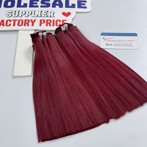 Extensiones de cabello virgen vietnamita de alta calidad Natural 100%, cabello de trama liso de hueso de color natural dibujado Doble - Product Image 5