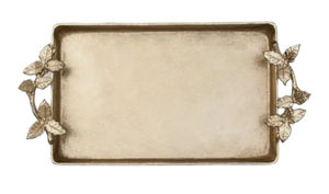 Commercial Restaurant & Hotel Supplies Cast Aluminum Serving Tray With Handle & <b>Antique</b> Bronze Finishing Luxury Style Platter - Product Image 6