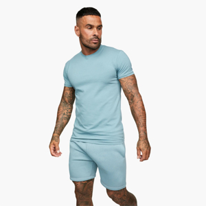 OEM personalizado entrenamiento camisetas y pantalones cortos hombres gimnasio desgaste Slim Fit Twinsets 100% algodón hombres Twin Set al por mayor - Product Image 2