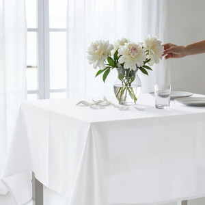 %100 Elegant Modern Woven Branded Linen <b>Tablecloth</b> 140180 cm Natural Color Premium Quality for Home & Hotels - Product Image 1