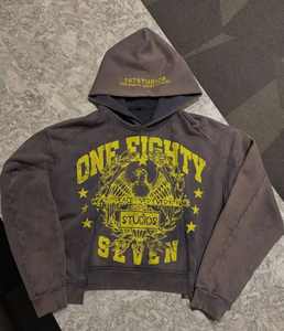 Sweat-shirt unisexe en coton 100% brodé délavé tendance, logo personnalisé, marque privée, automne, haute qualité, vente en gros - Product Image 5