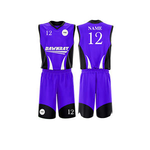 Ensemble de maillot de basket-ball personnalisé de style professionnel, maillot et short en polyester respirant à séchage rapide, vêtements de sport d'équipe pour hommes, femmes et jeunes - Product Image 3