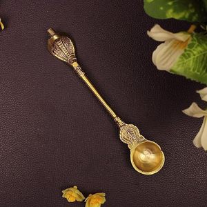 Vaisselle élégante Cuillères de service en laiton avec design fabriqué à la main Fabricant indien durable et élégant de sécurité alimentaire - Product Image 4