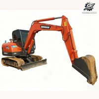 Excavatrice sur chenilles Doosan DH60 7, mini-excavatrice hydraulique de 6 tonnes, moteur Yanmar 4TNV94L, excavatrice de construction coréenne d'occasion