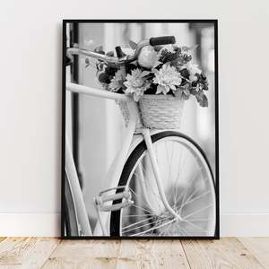 Impresión artística de bicicleta DIN A3, diseño elegante para decoración del hogar, para cesta de bicicleta - Product Image 2
