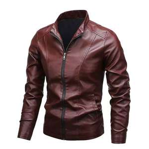 Nouvelle veste en cuir noir coupe slim coupe-vent de haute qualité classique pour motard en PU imitation cuir pour hommes Chaqueta De Cuero - Product Image 3