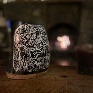 Authentic Eco-Friendly Viking Horn <b>Mug</b> Handmade Buffalo Horn Food Grade Medieval Style Religious Feng Shui Animal Beer <b>Mug</b> - Product Image 1