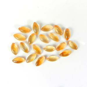 Cabujón citrino amarillo Natural corte Marquesa 8x16mm piedra preciosa LISA para la fabricación de joyas - Product Image 1