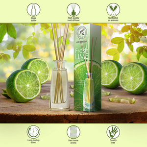Diffuseur de parfum Aromatika Lime 100 ml avec huile essentielle d'agrumes naturelle, parfum d'ambiance frais et durable - Product Image 3