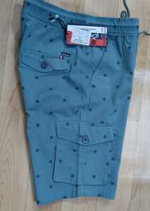 Pantalones cortos informales de algodón 100% para hombre, ajustados, estilo cargo, lavados, sólidos, pesados, holgados, tela de lona de gran tamaño - Product Image 3