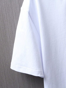 T-shirt épais à col rond pour hommes, 100% coton, style streetwear personnalisé, OEM 250 g/m² - Product Image 4