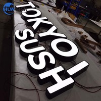 Enseigne LED résistante aux intempéries IP65 à haute luminosité, fabricant d'enseignes extérieures, logo de marque, enseigne LED