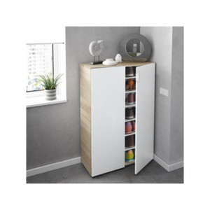 Kit Scarpiera Maxi 2 ante/6 ripiani 72x36x103h cm Rovere/Bianco - Product Image 1