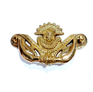 มือจับลิ้นชักทองเหลืองแบบดึงที่จับประตูตู้เฟอร์นิเจอร์โบราณลูกบิดตู้แบบวินเทจ-ชุด4ชิ้น - Product Image 1