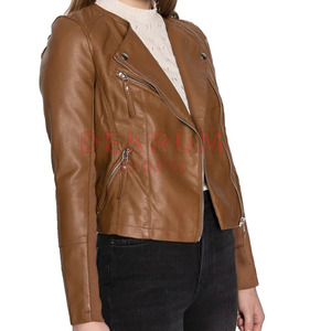 Women's <b>XL</b> Size High Quality Genuine Leather Jacket Customized Printed Fashion New Arrival Winter Collection Wholesale Supply - Product Image 1