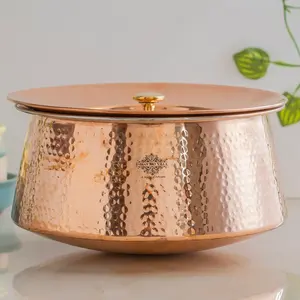 Olla Duradera de Cobre Puro con Tapa y Revestimiento de Estaño, Sartén con Logotipo Personalizado y Utensilios de Cocina para Cocinar y Servir - Product Image 6