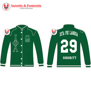 Iota phi Lambda เสื้อแจ็คเก็ตนักแข่งรถผ้าฝ้ายปักลายสำหรับผู้หญิงเสื้อแข่ง - Product Image 2