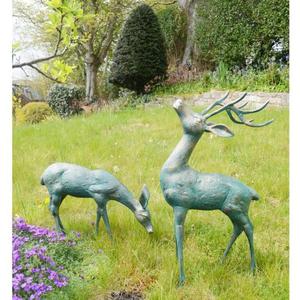 Event Supplies Farmhouse Garden Lawn Decoration Reindeer Sculpture Handmade Metal Crafts Antique Reindeer Statue Cheap Prices - Product Image 4