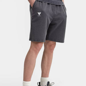 Pantalones Cortos Deportivos de Diseño Único para Hombre y Logotipo de Impresión Personalizada, Pantalones Cortos Lisos Teñidos en Oferta - Product Image 1