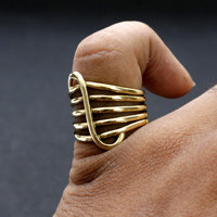 Nouvelle bague unisexe en laiton plaqué or 18 carats, design personnalisé, pour usage quotidien, fiançailles, anniversaires, fêtes, motif animalier