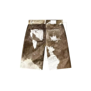 กางเกงขาสั้นหนังวัวแท้ทำมือสำหรับผู้ชายและผู้หญิง - สไตล์ลำลอง สีพื้น เป็นมิตรกับสิ่งแวดล้อม บริการ OEM พร้อมคุณสมบัติแห้งเร็วและระบายอากาศได้ดี - Product Image 3