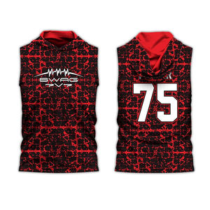 OEM mejor personalizado transpirable impreso compresión sin mangas camisa de alta calidad personalizado sublimación uniforme conjunto adultos americano - Product Image 1