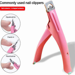 Cortador de puntas de uñas de la mejor calidad, acero de Metal falso, cortador de puntas de uñas recubierto de Color rosa de 5 pulgadas para belleza - Product Image 2