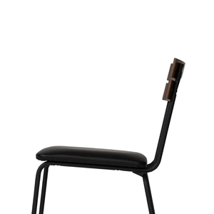 Hotel <b>Dining</b> <b>Chair</b>, Durable Metal Frame & Faux Leather Pad - Product Image 6