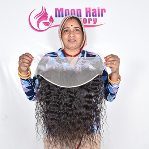Naturel à la recherche de nouvelles tendances Derniers produits Meilleur prix Indien Remy trame frontale de cheveux humains bouclés exportés directement de l'Inde - Product Image 2