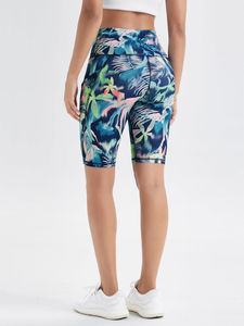 Shorts de yoga taille haute pour femmes, shorts de sport avec poches, contrôle du ventre, shorts de sport personnalisés pour la salle de sport, le fitness, le yoga - Product Image 2
