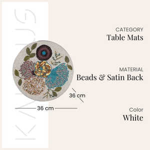 Posavasos Bohemios Vintage con Forma de Flor, Hechos a Mano, 36x36cm, Ecológicos, con Reverso de Satén, Versátiles para Mesa de Comedor y Cocina - Product Image 3