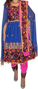 อัฟกันชุดเดรสโคจิ3ชิ้น,ชุดอัฟกานีปักลายเต็มใบชุดเดรสวัฒนธรรมอัฟกานิสถาน - Product Image 2