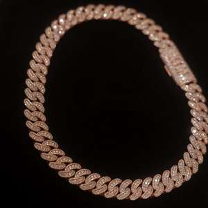 Cadena Cubana de Plata de Ley 925 con Moissanita Color D VVS1, Corte Brillante, Magnífica Joyería Hip Hop para Regalos - Product Image 4