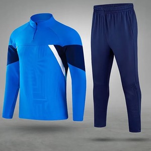 ชุดเล่นฟุตบอลสำหรับผู้ชายเสื้อแจ็คเก็ตแขนยาวมีซิประบายอากาศได้ครึ่งฤดูใบไม้ผลิฤดูหนาวชุดวอร์มฟุตบอลสำหรับเด็กผู้ชาย - Product Image 4