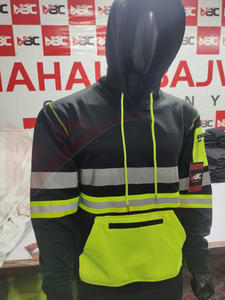 Ropa de trabajo de seguridad Logotipo personalizado reflectante Sudaderas Hi Vis Sudaderas con capucha de alta visibilidad. - Product Image 2