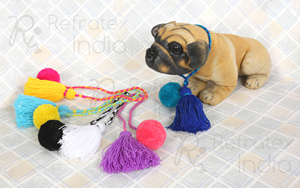 Borlas decorativas para ropa, borlas para cortinas, borlas para bolso hechas a mano, diseño único de refractex India - Product Image 5