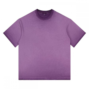 Camisetas Blancas Lisas al por Mayor para Impresión, Estilo Vintage, Lavado Ácido, Algodón Grueso, Talla Grande para Hombre - Product Image 3