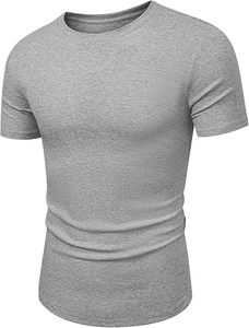 Chemise de fitness en cours d'exécution d'été légère pour hommes grande taille motif solide résistant respirant Jogging porter OEM hauts actifs - Product Image 5